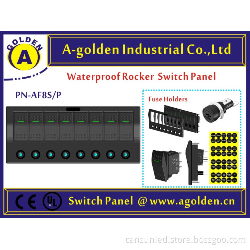 Marine/ Boat/RV/Trailer Rocker Switch Panel with led light